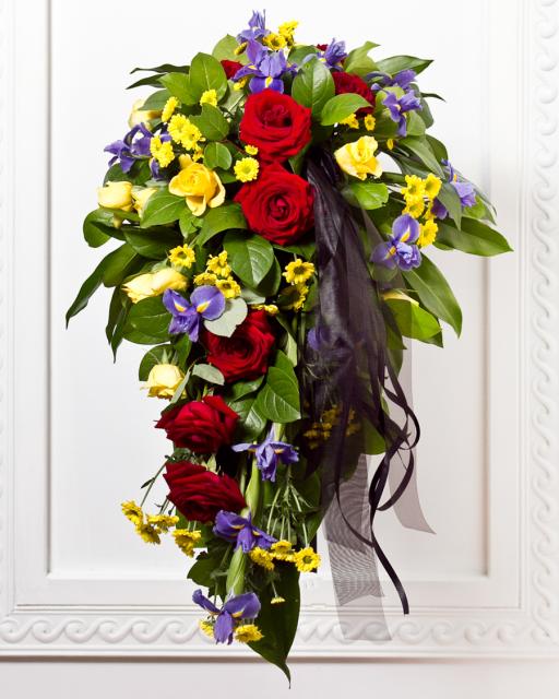 Funeral Bouquet with Ribbon